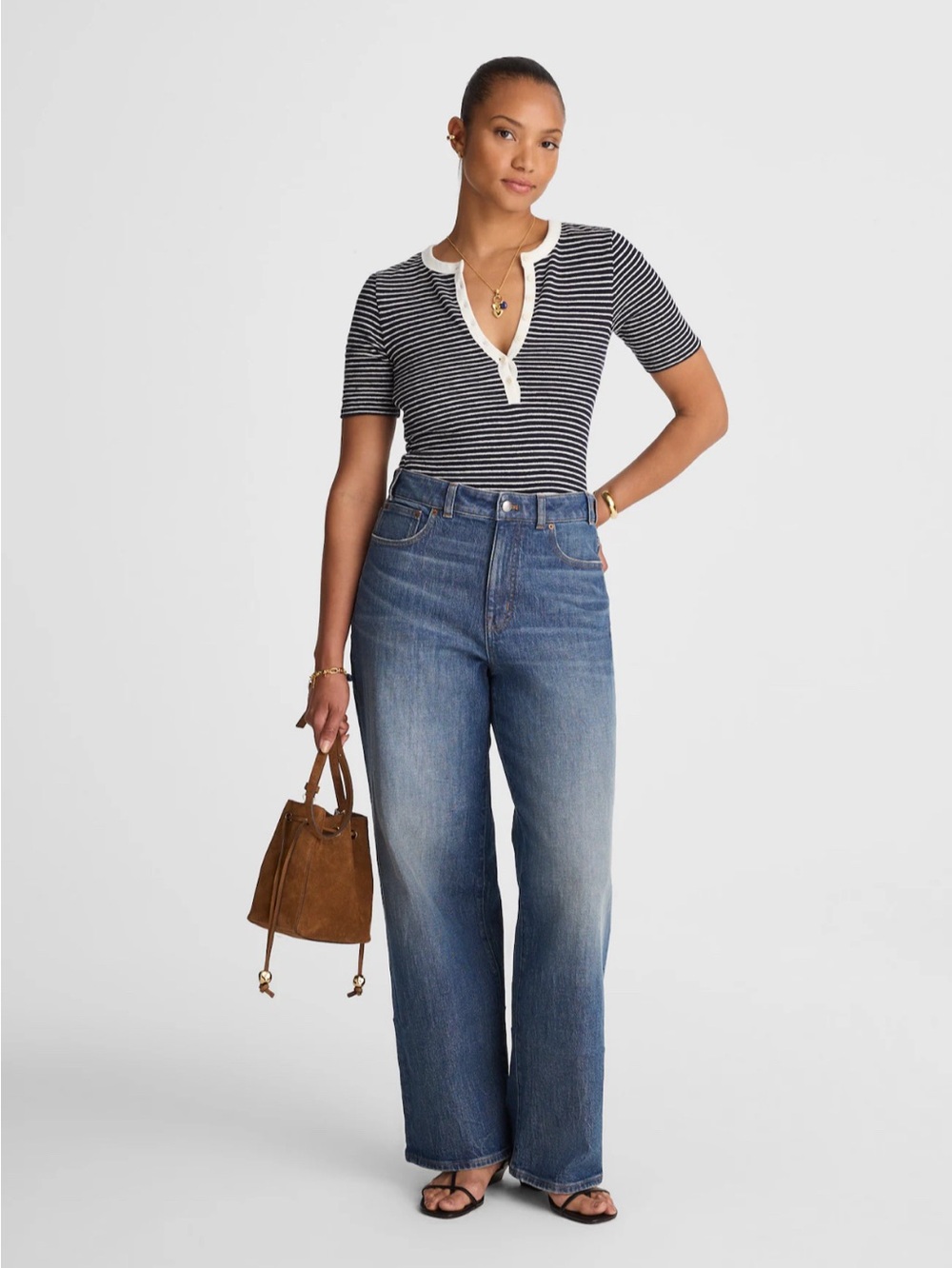 Madewell The Petite Curvy Perfect Vintage Wide-Leg Jean Size 31 Petite NWT